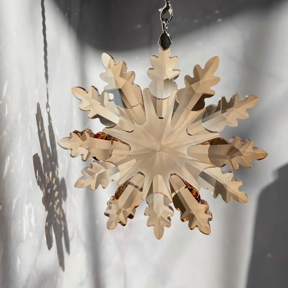 Crystal Snowflake Sun Catcher Christmas Tree Decor Czech Bohemia Crystal Gift - Picture 5 of 10